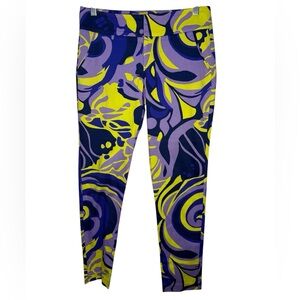 Alice & Trixie Purple Yellow Graphic Print Cropped Pants XSmall